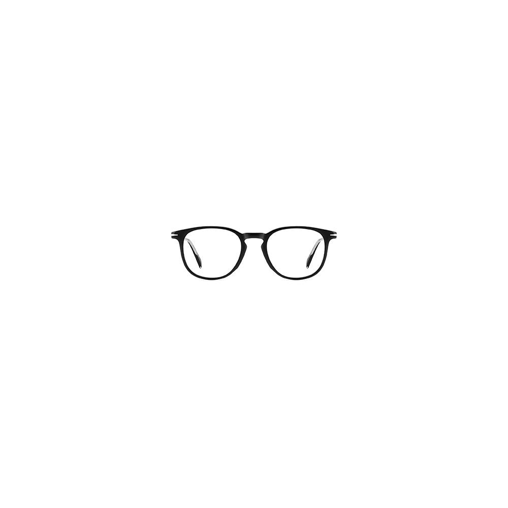 Eyeglasses Frames by David Beckham for men in acetate black features an refined silhouette, showcasing the refined black coloured frame and sophisticated full-frame frame design.