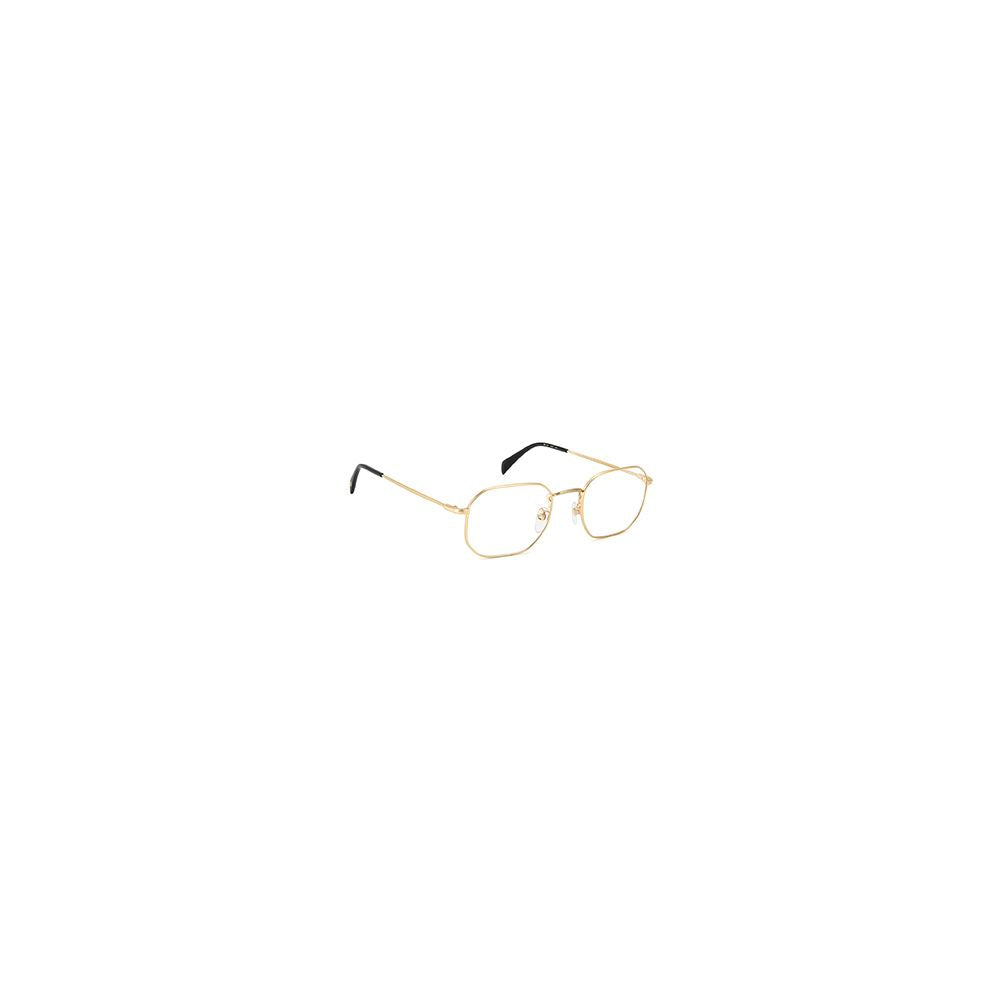 Eyeglasses Frames by David Beckham for men in metal gold features a refined silhouette, showcasing a refined gold coloured frame and full-frame frame design for a sophisticated, premium look.