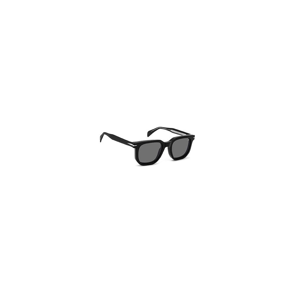 Eyeglasses Frames by David Beckham for men in acetate black features an refined silhouette, showcasing a sophisticated black coloured frame and refined full-frame frame design for a refined look.