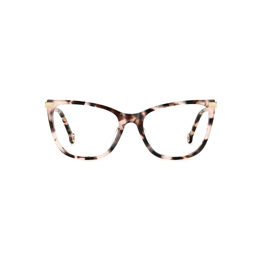 Eyeglasses Frames by Carolina Herrera for women in and multicolor showcases an refined full-frame frame design featuring a sophisticated multicolor coloured frame for an refined and refined aesthetic.