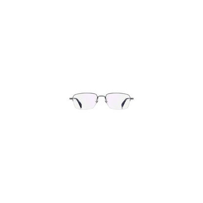 Eyeglasses Frames by David Beckham for men in titanium gray features an refined silhouette, showcasing a sophisticated gunmetal coloured frame and refined half-frame frame design for a refined look.