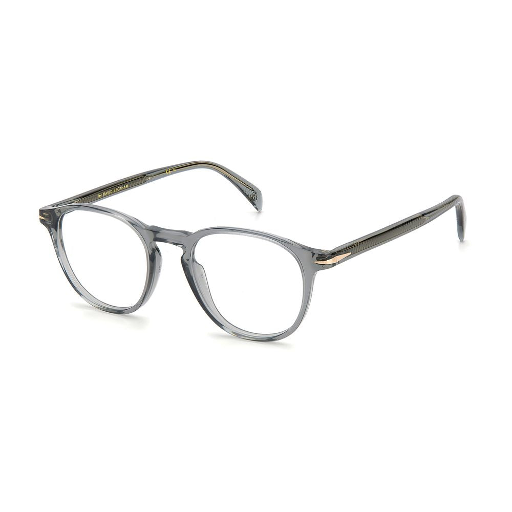 Eyeglasses Frames by David Beckham for men in acetate gray features a refined silhouette, showcasing a refined gray coloured frame and full-frame frame design for a sophisticated, premium look.