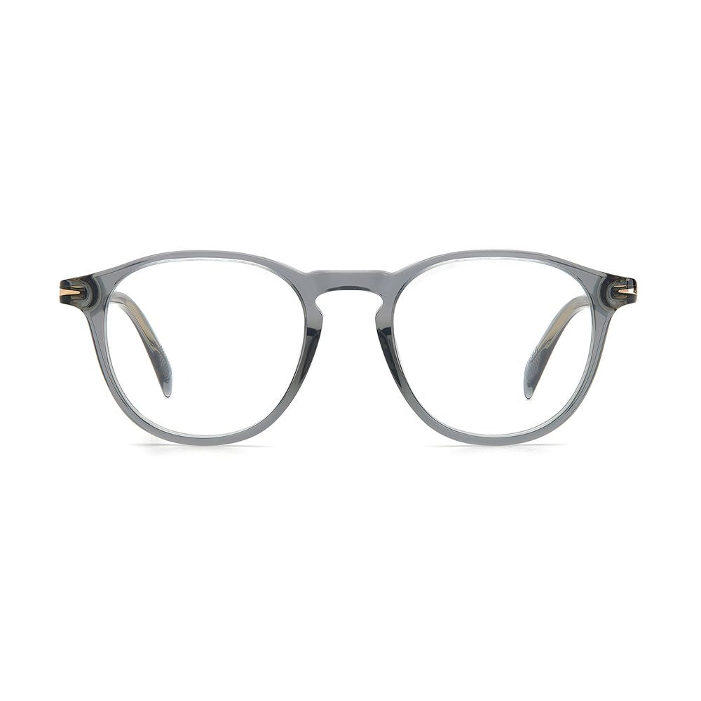 Eyeglasses Frames by David Beckham for men in acetate and gray showcases a refined silhouette, detailed with a gray coloured frame finish and a sophisticated full-frame frame design.