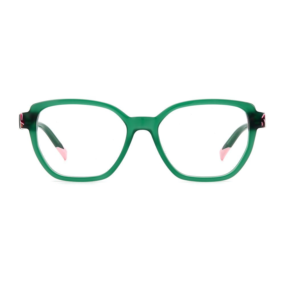 Eyeglasses Frames by Missoni for women in multicolor features an refined silhouette, showcasing the refined green coloured frame and sophisticated full-frame frame design.