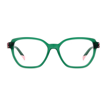Eyeglasses Frames by Missoni for women in multicolor features an refined silhouette, showcasing the refined green coloured frame and sophisticated full-frame frame design.