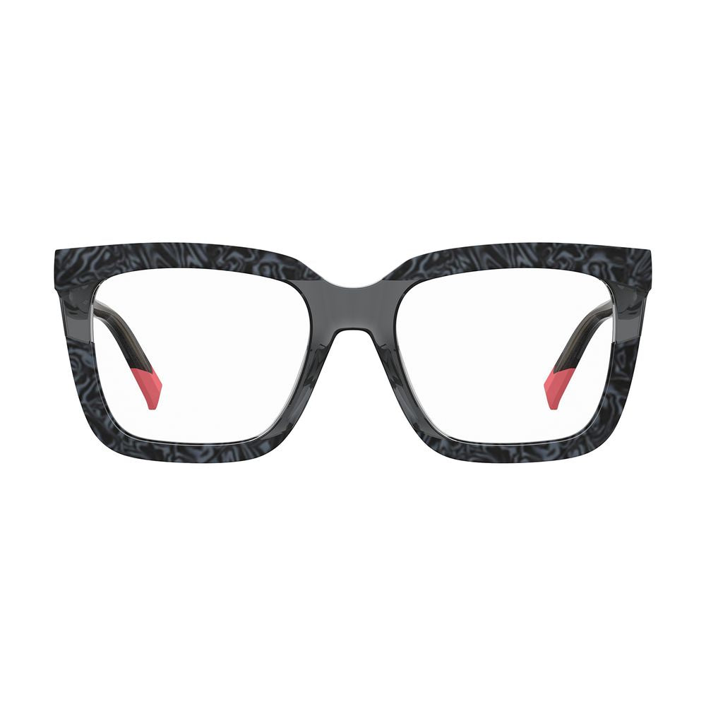 Eyeglasses Frames by Missoni for women in multicolor showcases a reflective silhouette, artfully incorporating a sophisticated multicolor coloured frame with a distinct full-frame frame design.