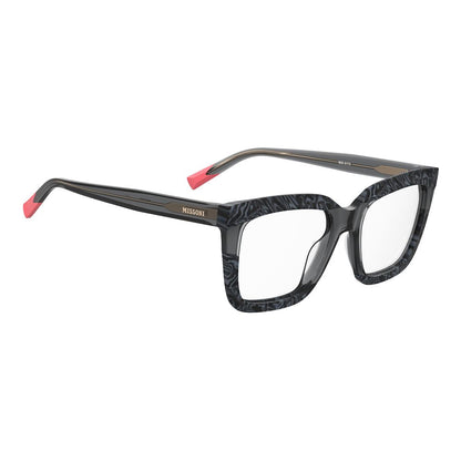 Eyeglasses Frames by Missoni for women in multicolor showcases a reflective silhouette, artfully incorporating a sophisticated multicolor coloured frame with a distinct full-frame frame design.