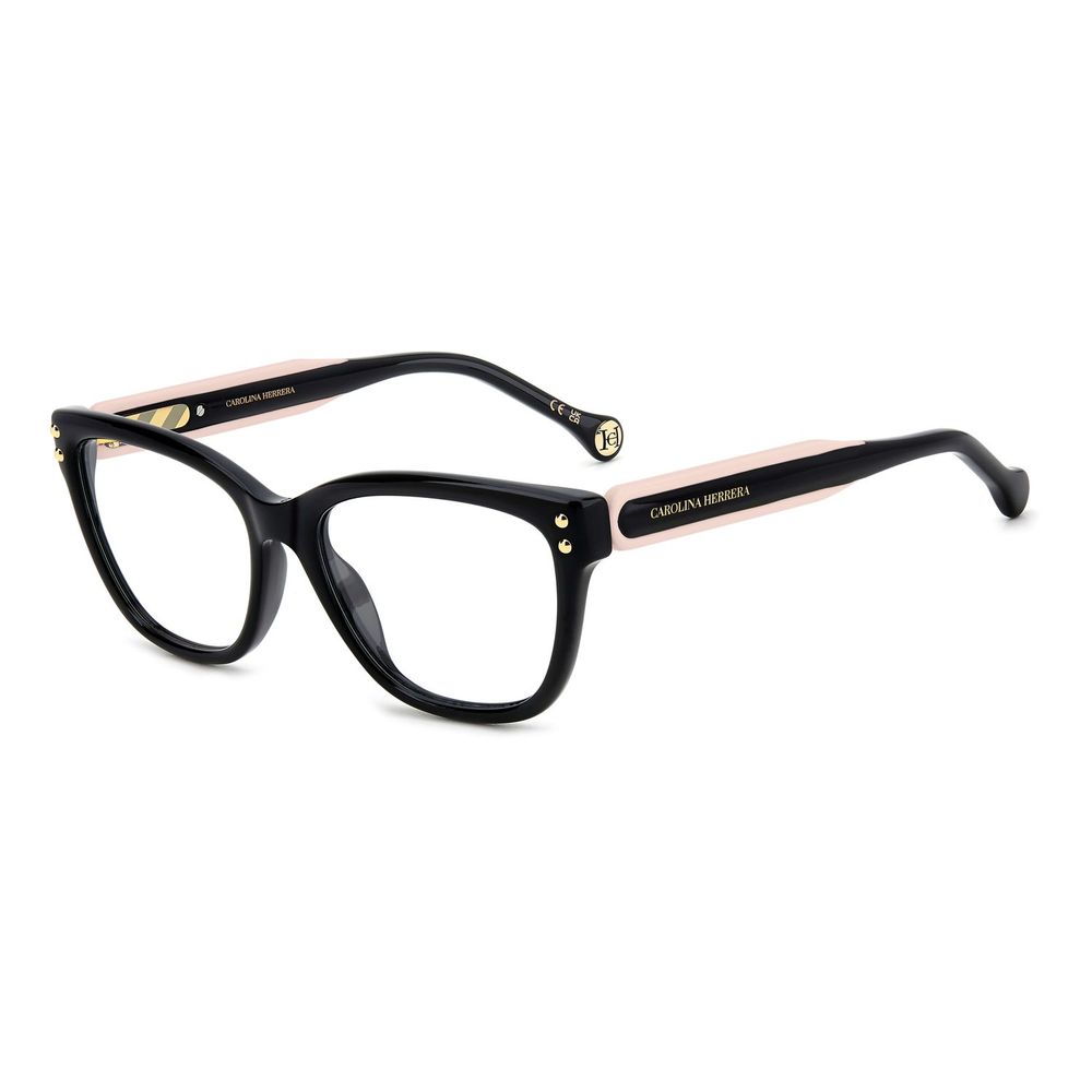 Eyeglasses Frames by Carolina Herrera for women in black features an refined silhouette, showcasing a sophisticated black coloured frame and refined full-frame frame design for a refined look.