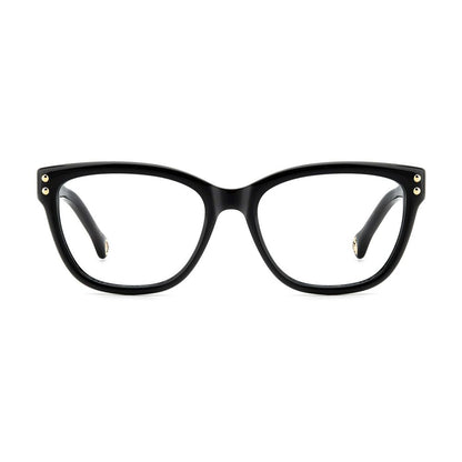 Eyeglasses Frames by Carolina Herrera for women in black features an refined silhouette, showcasing the refined black coloured frame and sophisticated full-frame frame design.