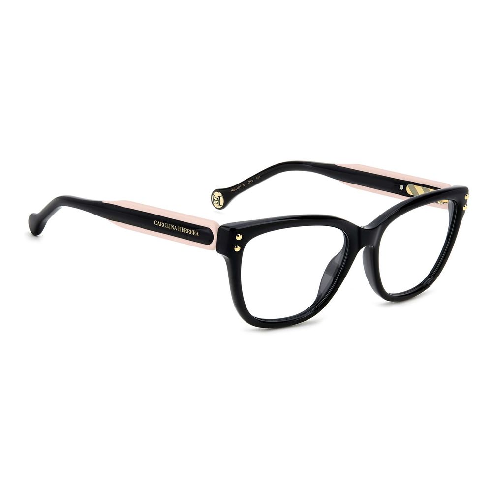 Eyeglasses Frames by Carolina Herrera for women in black features a refined silhouette, showcasing a refined black coloured frame and full-frame frame design for a sophisticated, premium look.