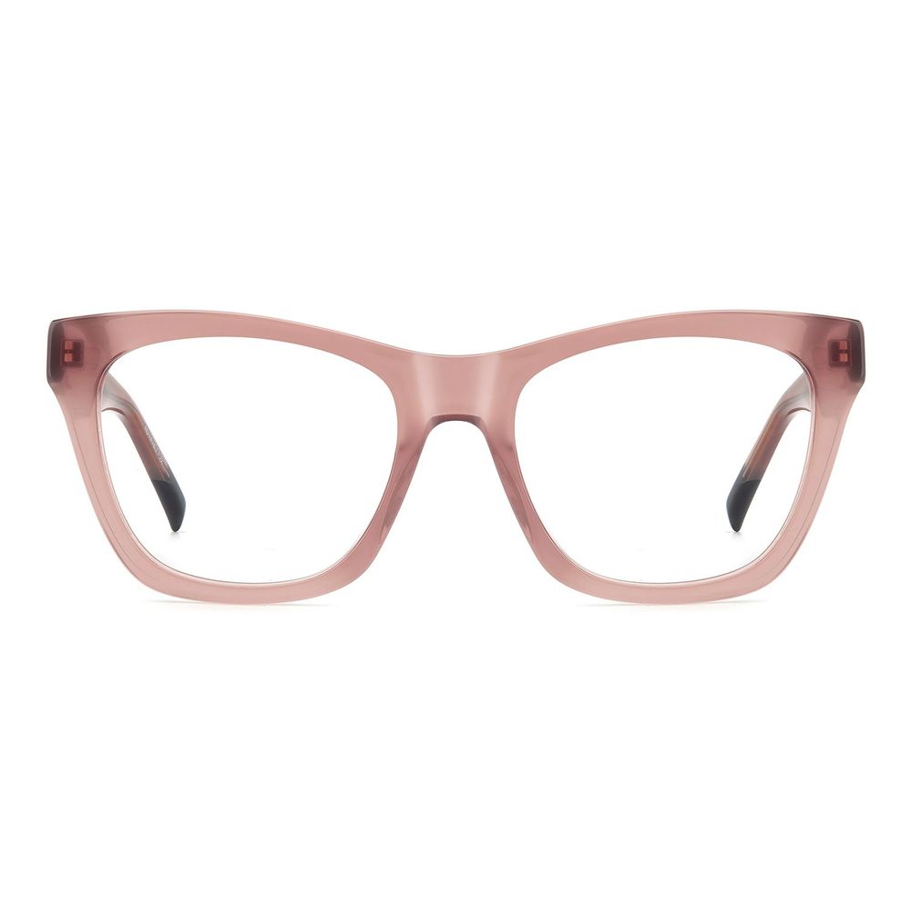 Eyeglasses Frames by Missoni for women in acetate pink features an refined silhouette, showcasing the refined rose coloured frame and sophisticated full-frame frame design.