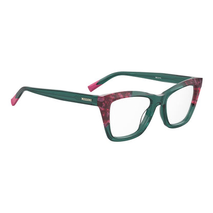 Eyeglasses Frames by Missoni for women in acetate turquoise features an refined silhouette, showcasing a sophisticated turquoise coloured frame and refined full-frame frame design for a refined look.