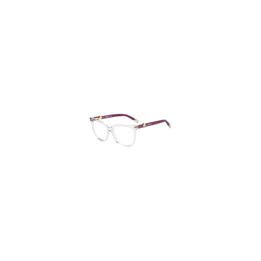 Eyeglasses Frames by Missoni for women in acetate transparent features a refined silhouette, showcasing a refined transparent coloured frame and full-frame frame design for a sophisticated, premium look.