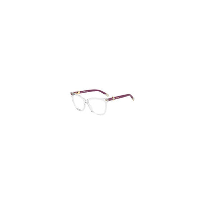 Eyeglasses Frames by Missoni for women in acetate transparent features a refined silhouette, showcasing a refined transparent coloured frame and full-frame frame design for a sophisticated, premium look.