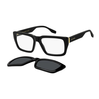Eyeglasses Frames by Marc Jacobs for men in acetate black showcases a refined full-frame frame design with a refined black coloured frame finish for a refined and sophisticated look.