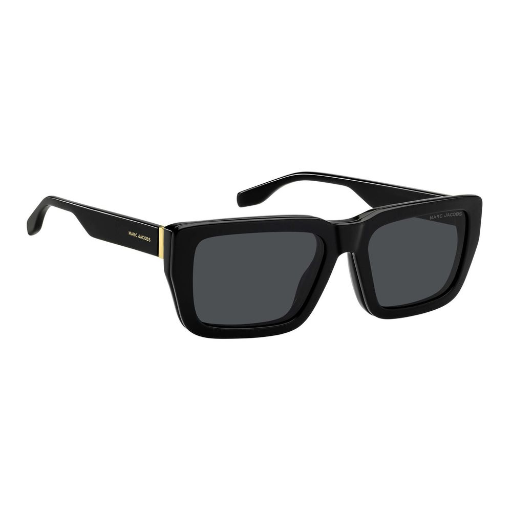 Eyeglasses Frames by Marc Jacobs for men in acetate black showcases a reflective silhouette, artfully incorporating a sophisticated black coloured frame with a distinct full-frame frame design.