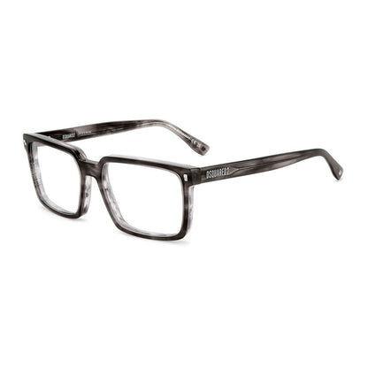 Eyeglasses Frames by Dsquared² for men in acetate gray & red features a refined silhouette, showcasing a refined gray coloured frame and full-frame frame design for a sophisticated, premium look.