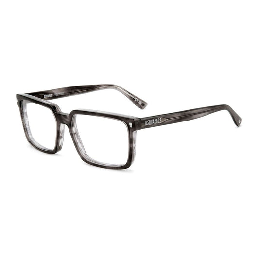 Eyeglasses Frames by Dsquared² for men in acetate gray & red features a refined silhouette, showcasing a refined gray coloured frame and full-frame frame design for a sophisticated, premium look.