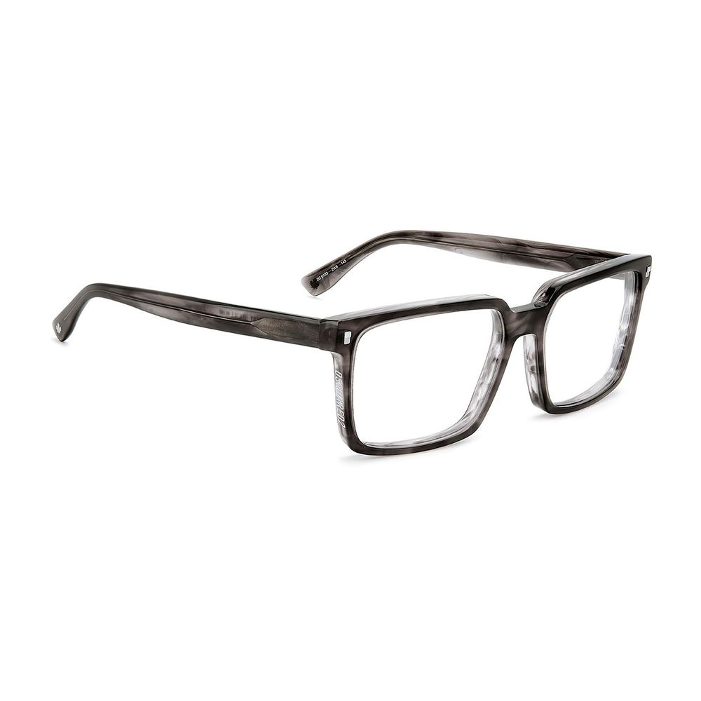 Eyeglasses Frames by Dsquared² for men in acetate and gray & red showcases a refined silhouette, detailed with a gray coloured frame finish and a sophisticated full-frame frame design.