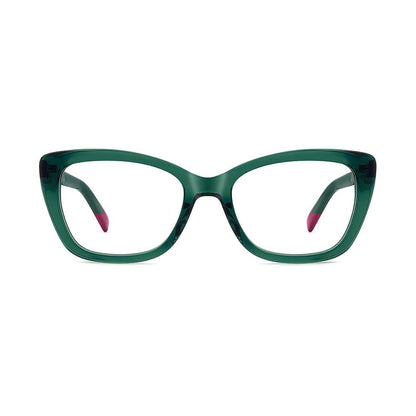 Eyeglasses Frames by Missoni for women in acetate turquoise features an refined silhouette, showcasing a sophisticated turquoise coloured frame and refined full-frame frame design for a refined look.