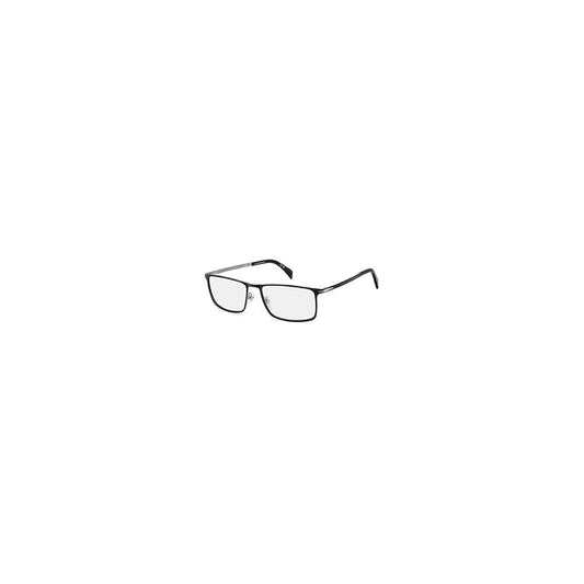 Eyeglasses Frames by David Beckham for men in metal black features an refined silhouette, showcasing a sophisticated black coloured frame and refined full-frame frame design for a refined look.