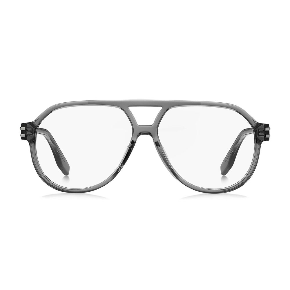 Eyeglasses Frames by Marc Jacobs for men in acetate gray features an refined silhouette, showcasing the refined gray coloured frame and sophisticated full-frame frame design.