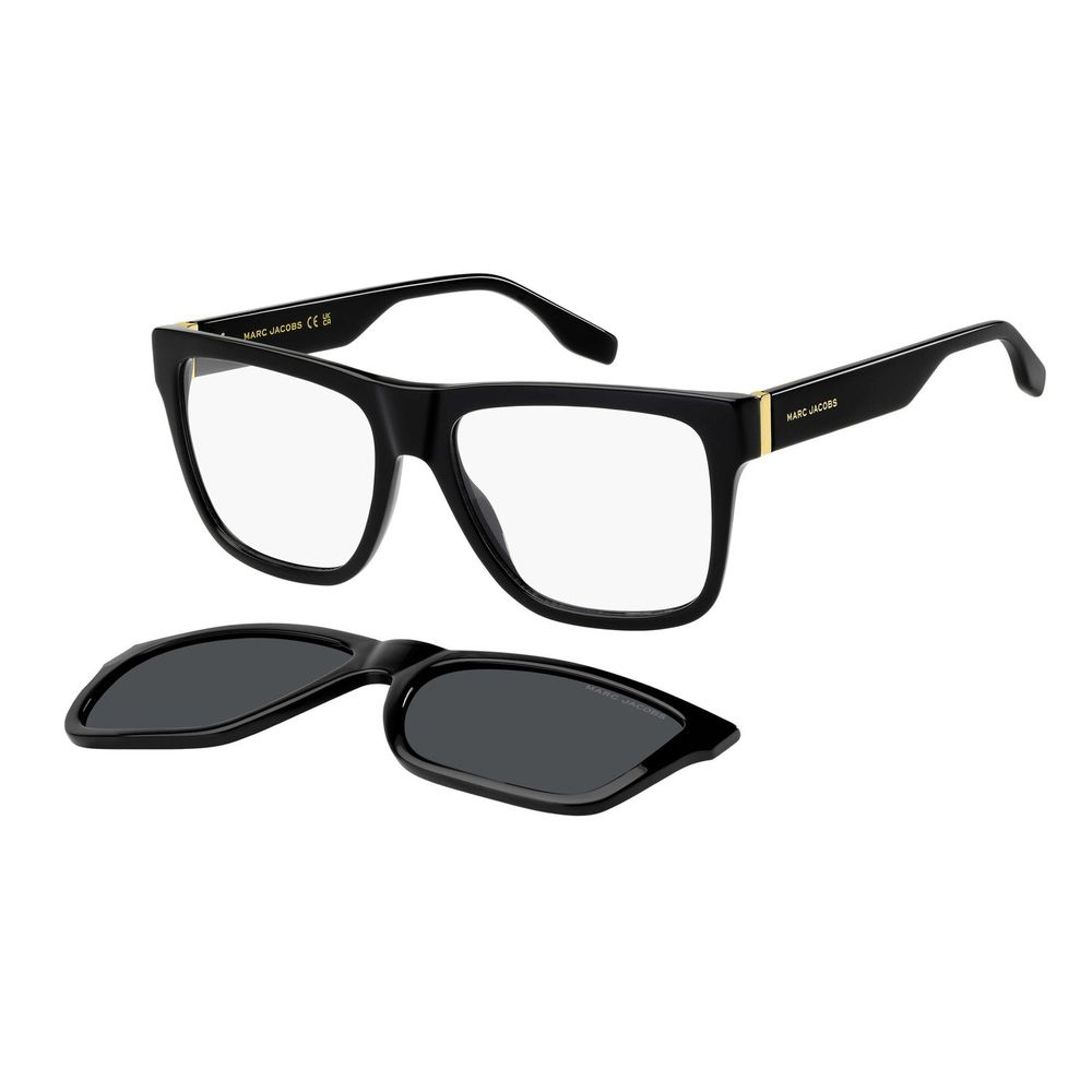 Marc Jacobs Men's Full-Rim Square Acetate Eyeglasses Frames - Black