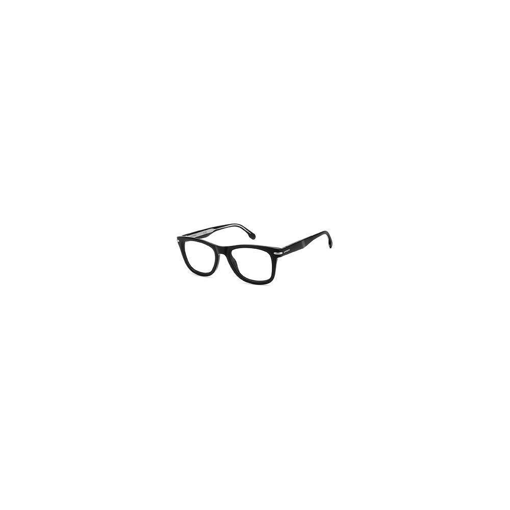 Eyeglasses Frames by Carrera for men in acetate and black showcases a refined silhouette, detailed with a black coloured frame finish and a sophisticated full-frame frame design.