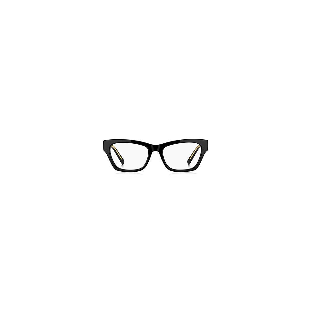Eyeglasses Frames by Tommy Hilfiger for women in acetate black showcases a reflective silhouette, artfully incorporating a sophisticated black coloured frame with a distinct full-frame frame design.
