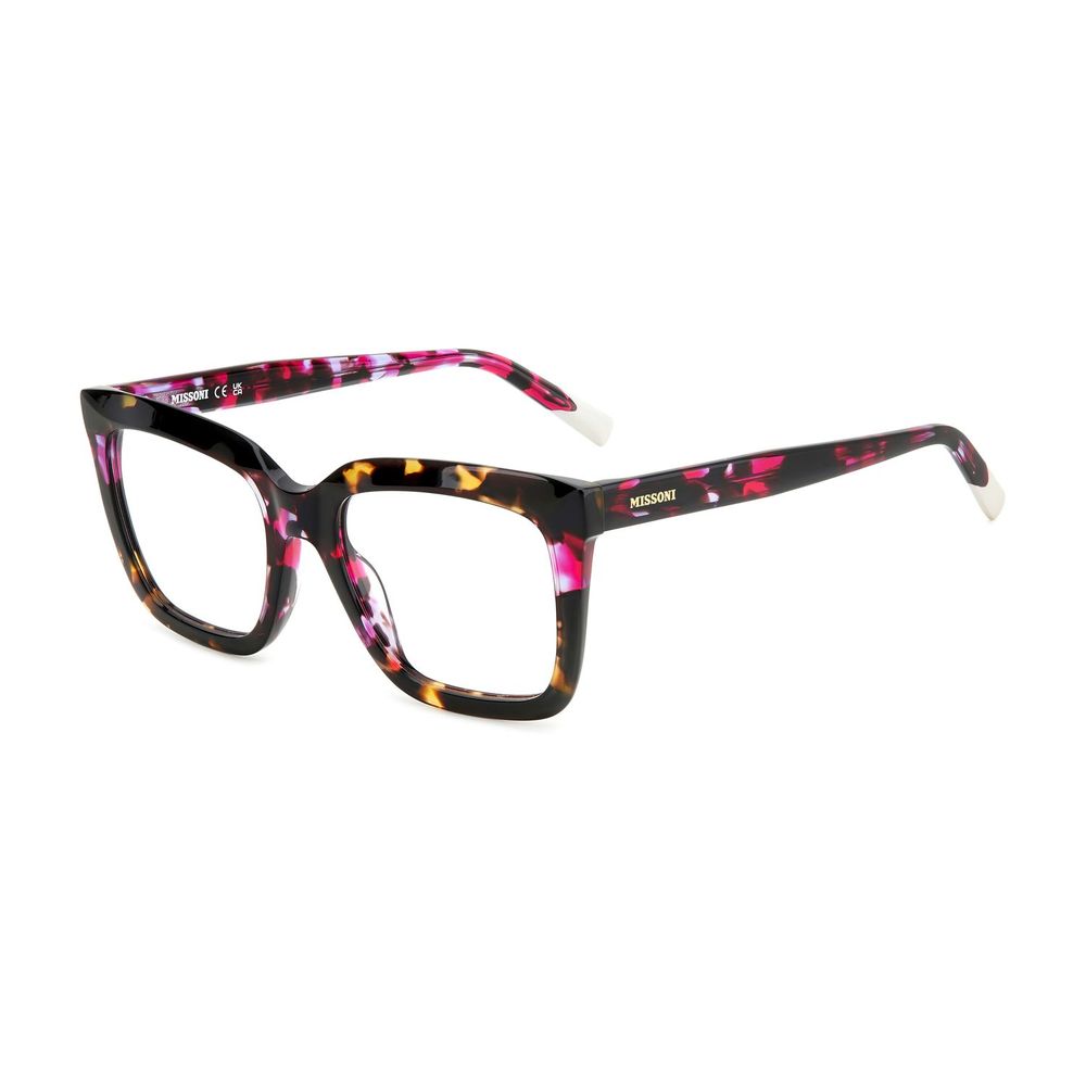 Eyeglasses Frames by Missoni for women in acetate multicolor showcases a refined full-frame frame design with a refined multicolor coloured frame finish for a refined and sophisticated look.