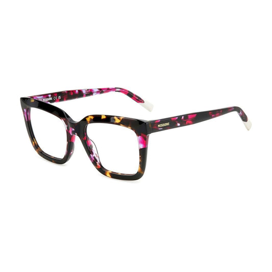 Eyeglasses Frames by Missoni for women in acetate multicolor showcases a refined full-frame frame design with a refined multicolor coloured frame finish for a refined and sophisticated look.