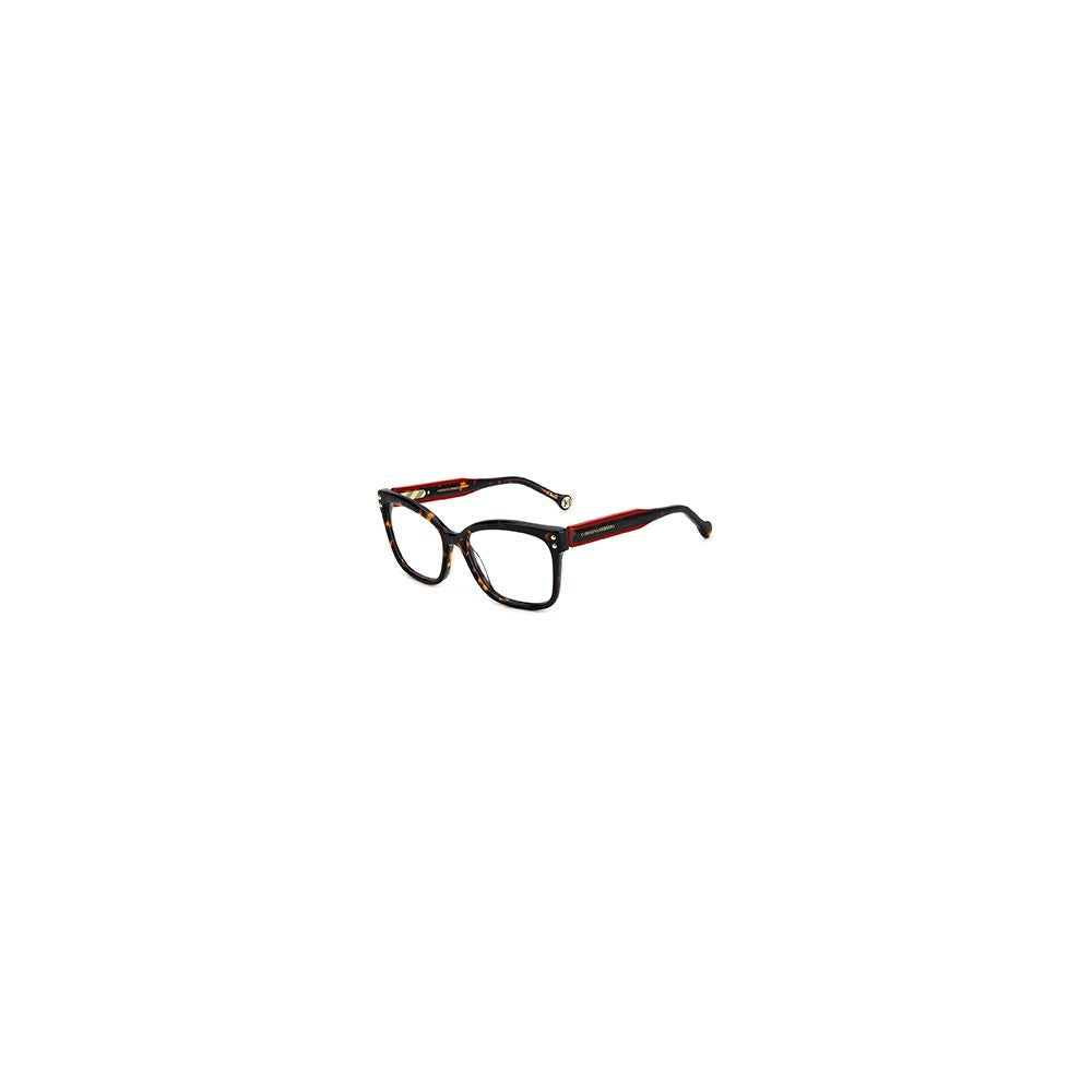 Eyeglasses Frames by Carolina Herrera for women in acetate brown features an refined silhouette, showcasing a sophisticated brown coloured frame and refined full-frame frame design for a refined look.