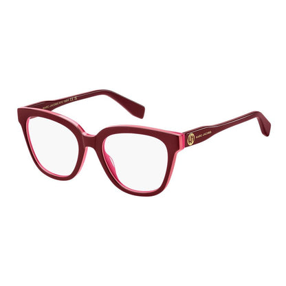 Eyeglasses Frames by Marc Jacobs for women in plastic and multicolor showcases an refined full-frame frame design featuring a sophisticated multicolor coloured frame for an refined and refined aesthetic.