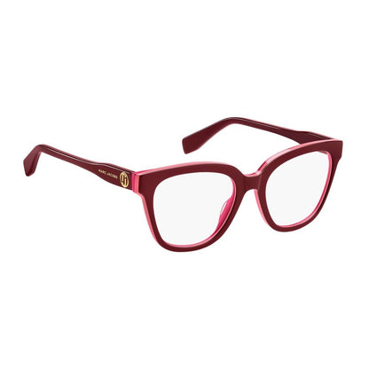 Eyeglasses Frames by Marc Jacobs for women in plastic multicolor showcases a reflective silhouette, artfully incorporating a sophisticated multicolor coloured frame with a distinct full-frame frame design.