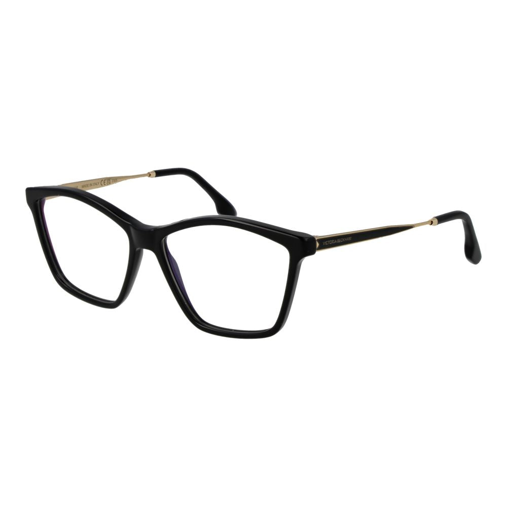 Eyeglasses Frames by Victoria Beckham for women in metal black features an refined silhouette, showcasing a sophisticated black coloured frame and refined full-frame frame design for a refined look.