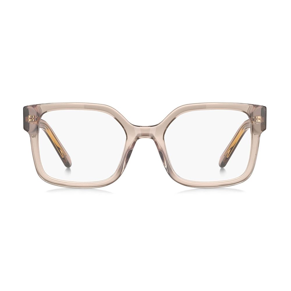 Eyeglasses Frames by Marc Jacobs for women in acetate pink features a refined silhouette, showcasing a refined rose coloured frame and full-frame frame design for a sophisticated, premium look.