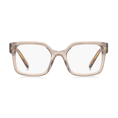 Eyeglasses Frames by Marc Jacobs for women in acetate pink features a refined silhouette, showcasing a refined rose coloured frame and full-frame frame design for a sophisticated, premium look.