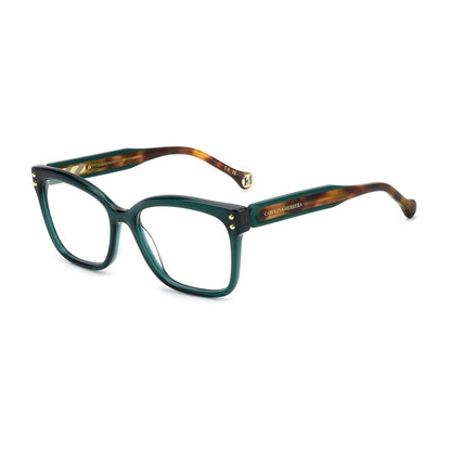 Eyeglasses Frames by Carolina Herrera for women in acetate turquoise features an refined silhouette, showcasing the refined turquoise coloured frame and sophisticated full-frame frame design.