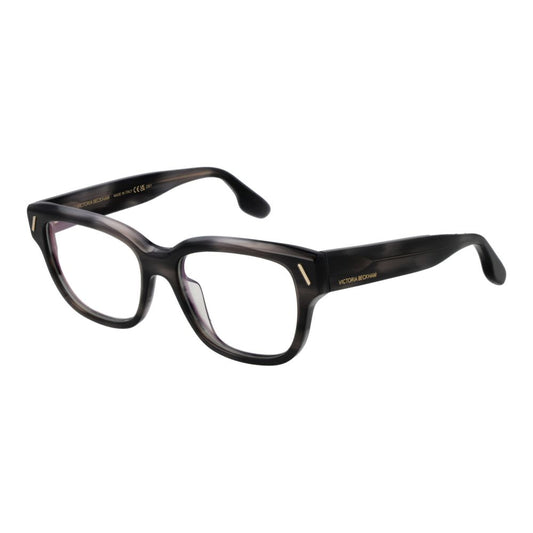 Eyeglasses Frames by Victoria Beckham for women in acetate and gray showcases a refined silhouette, detailed with a gray coloured frame finish and a sophisticated full-frame frame design.