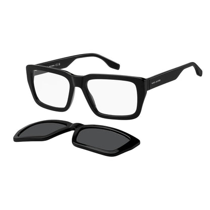 Eyeglasses Frames by Marc Jacobs for men in acetate black features an refined silhouette, showcasing the refined black coloured frame and sophisticated full-frame frame design.