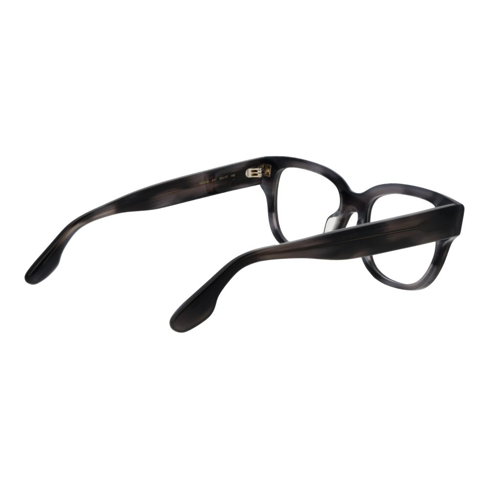 Eyeglasses Frames by Victoria Beckham for women in acetate gray showcases a reflective silhouette, artfully incorporating a sophisticated gray coloured frame with a distinct full-frame frame design.