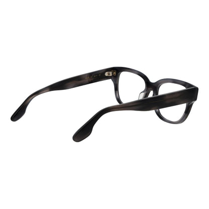 Eyeglasses Frames by Victoria Beckham for women in acetate gray showcases a reflective silhouette, artfully incorporating a sophisticated gray coloured frame with a distinct full-frame frame design.