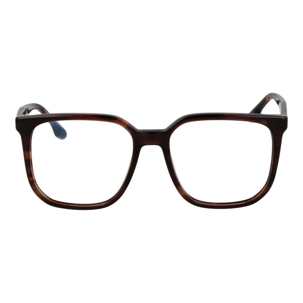 Eyeglasses Frames by Victoria Beckham for women in acetate brown features an refined silhouette, showcasing a sophisticated brown coloured frame and refined full-frame frame design for a refined look.