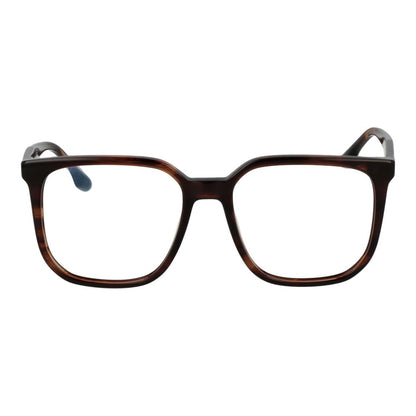 Eyeglasses Frames by Victoria Beckham for women in acetate brown features an refined silhouette, showcasing a sophisticated brown coloured frame and refined full-frame frame design for a refined look.