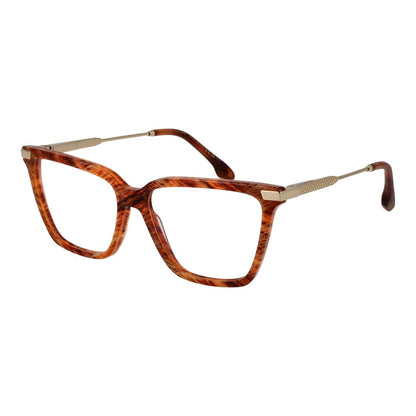 Eyeglasses Frames by Victoria Beckham for women in metal orange showcases a reflective silhouette, artfully incorporating a sophisticated orange coloured frame with a distinct full-frame frame design.