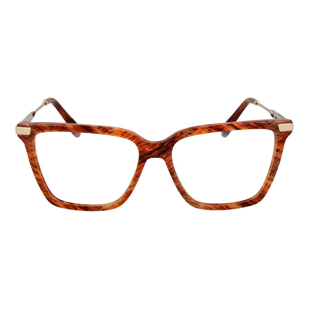 Eyeglasses Frames by Victoria Beckham for women in metal orange features a refined silhouette, showcasing a refined orange coloured frame and full-frame frame design for a sophisticated, premium look.