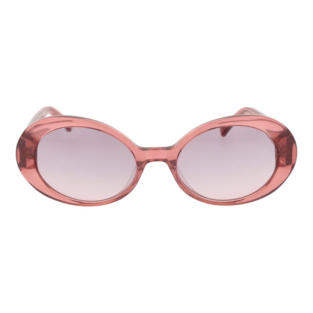 Sunglasses by Replay for women in acetate multicolor features an ethereal full-rim oval frame design with pink coloured frame frames and gradient category-1-light-tint lens for a ethereal finish.
