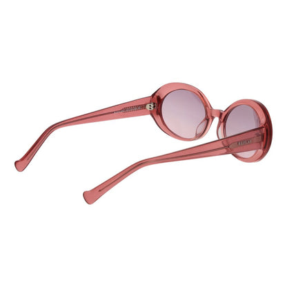 Sunglasses by Replay for women in acetate multicolor features an lustrous full-rim oval frame design with pink coloured frame detailing and gradient category-1-light-tint lens for a lustrous aesthetic.