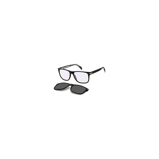 Eyeglasses Frames by David Beckham for men in acetate and black showcases a refined silhouette, detailed with a black coloured frame finish and a sophisticated full-frame frame design.