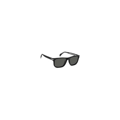 Eyeglasses Frames by David Beckham for men in acetate black showcases a reflective silhouette, artfully incorporating a sophisticated black coloured frame with a distinct full-frame frame design.